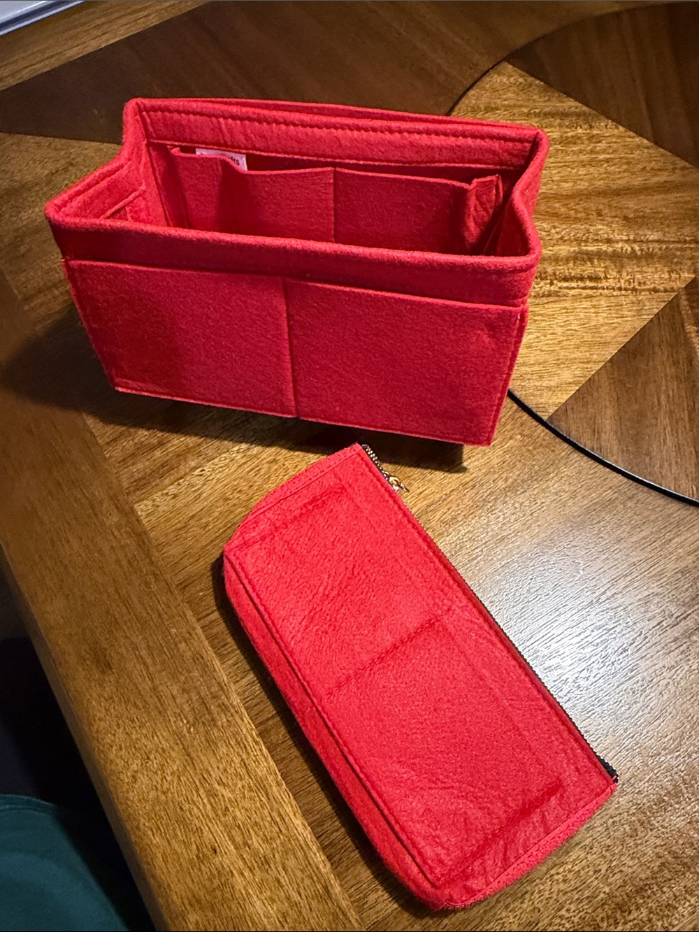 Red Felt Storage Organizer Bag Insert for Louis Vuitton Neverfull PM